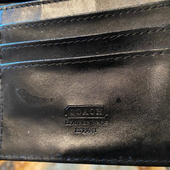 Coach Black and Gray Signature Wallet - Picture 6 of 6
